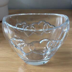 Clear Glass Heart Bowl